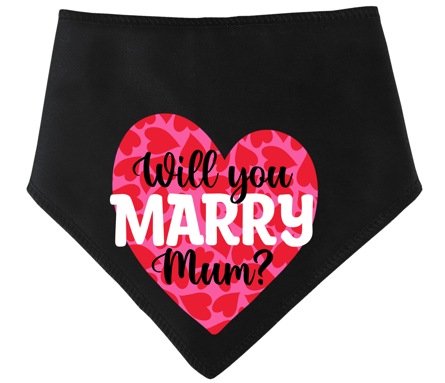 Will You Marry Mum Heart Dog Bandana