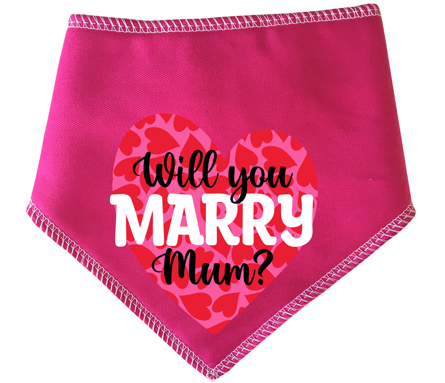 Will You Marry Mum Heart Dog Bandana