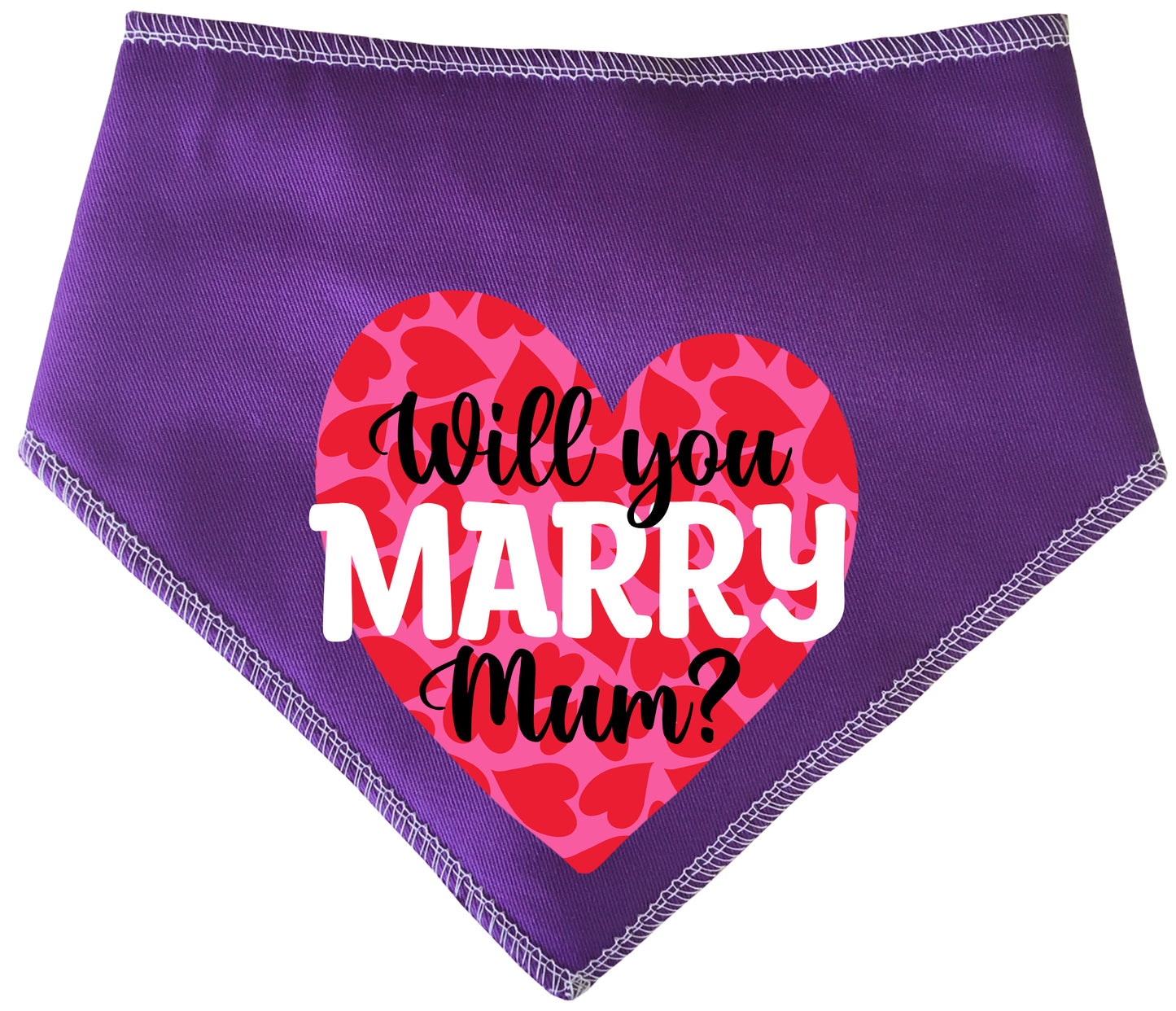 Will You Marry Mum Heart Dog Bandana