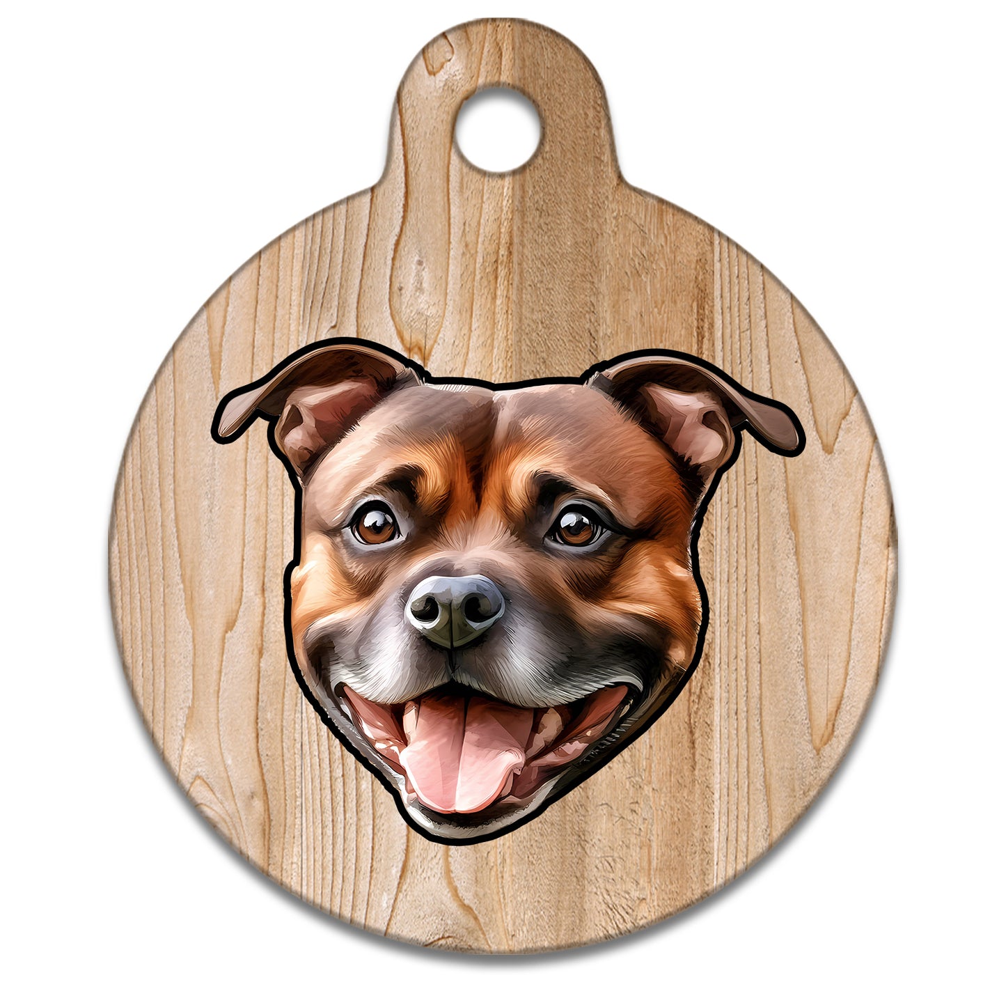 19mm Diameter Tiny Size - Staffie Dog