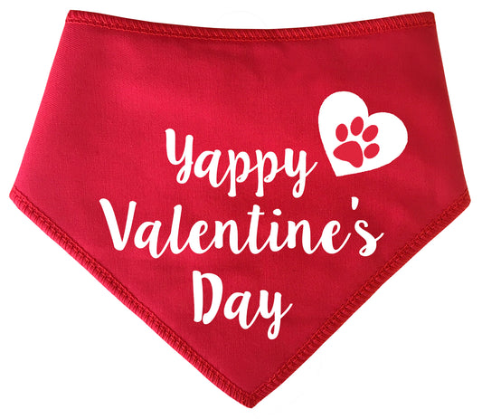 Yappy Valentine's Day Dog Bandana
