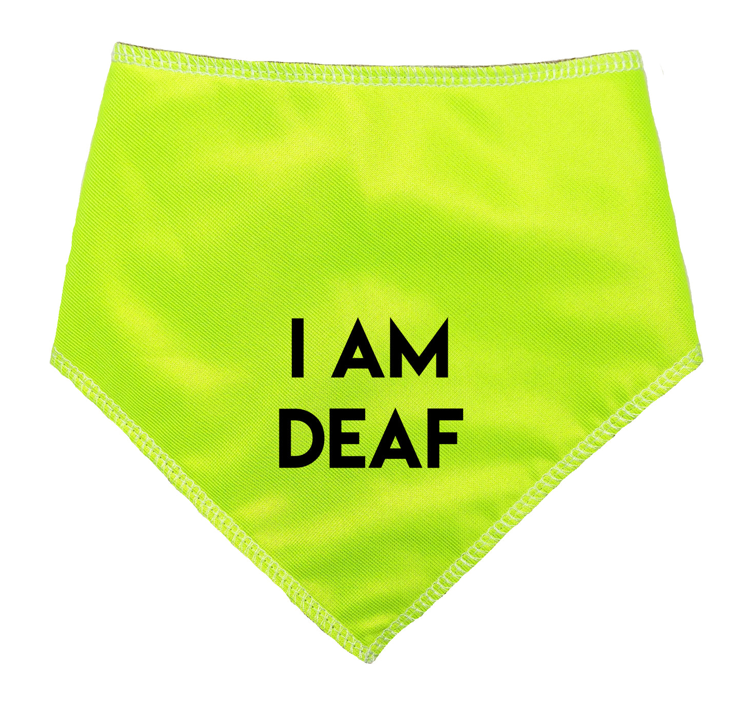I AM DEAF Hi Vis Dog Bandana
