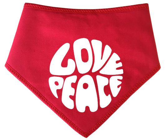 Love & Peace Dog Bandana