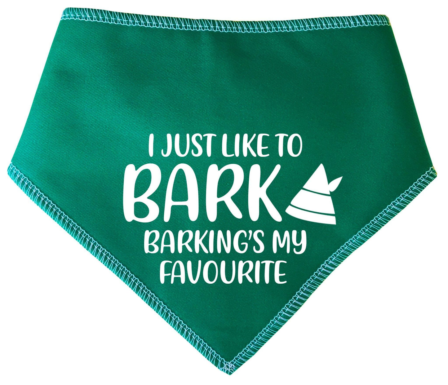 'Barking's My Favourite' Elf Christmas Dog Bandana