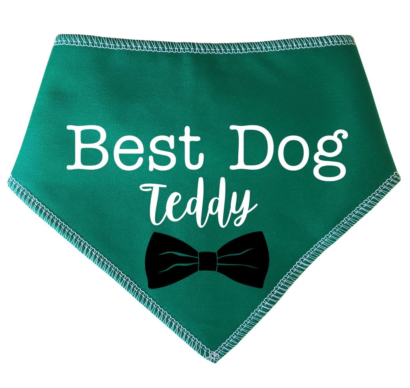 'Best Dog' Personalised With Name Wedding Bandana