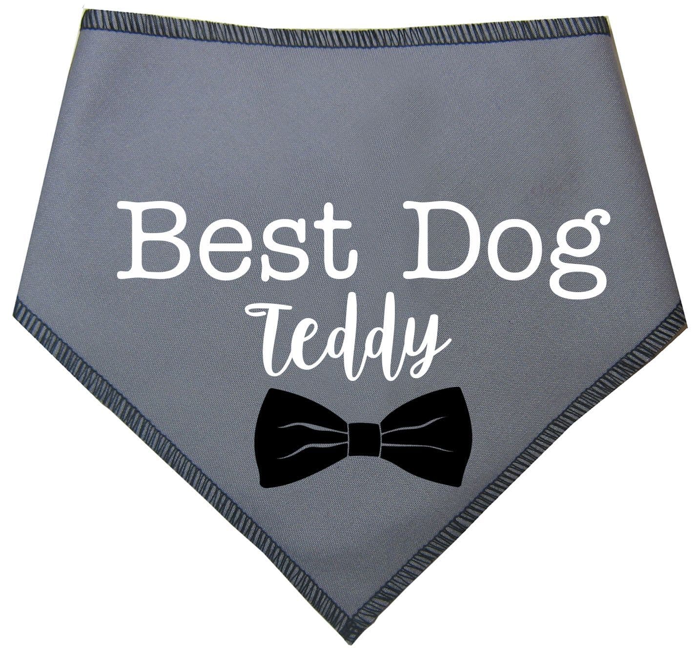 'Best Dog' Personalised With Name Wedding Bandana
