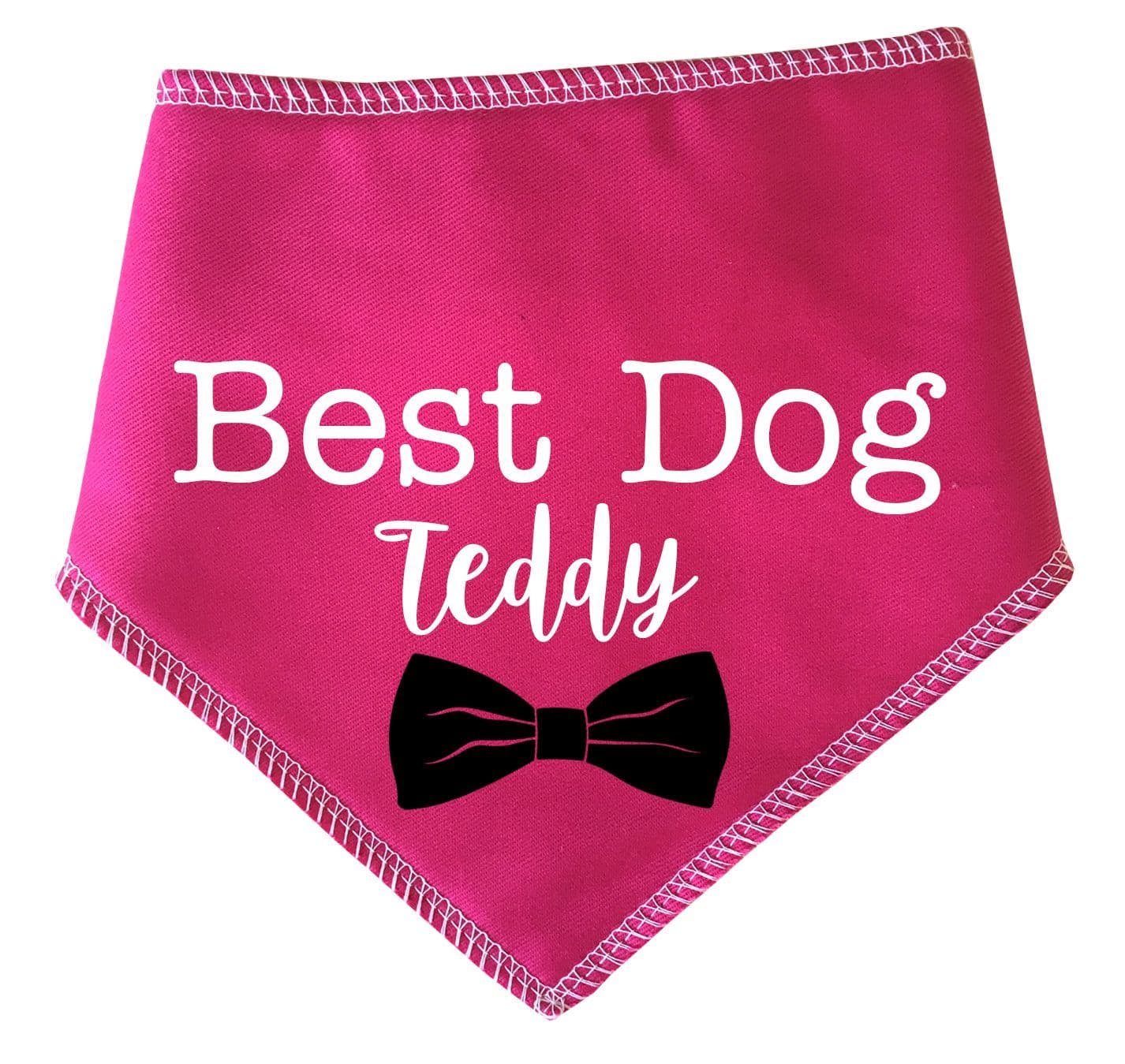 'Best Dog' Personalised With Name Wedding Bandana