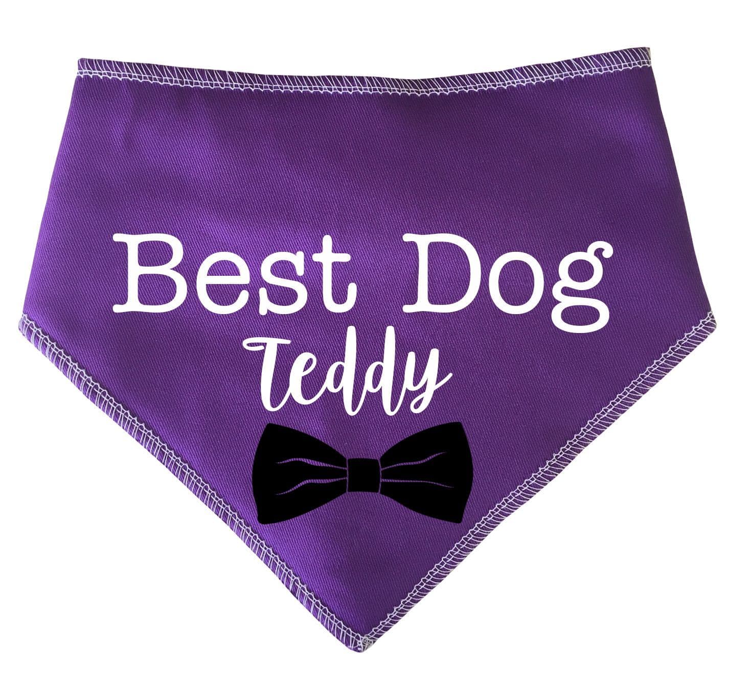 'Best Dog' Personalised With Name Wedding Bandana