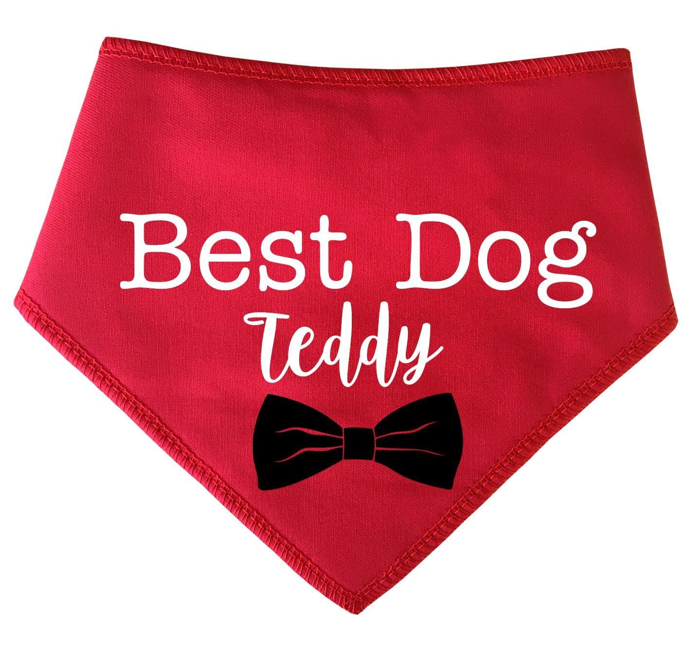 'Best Dog' Personalised With Name Wedding Bandana