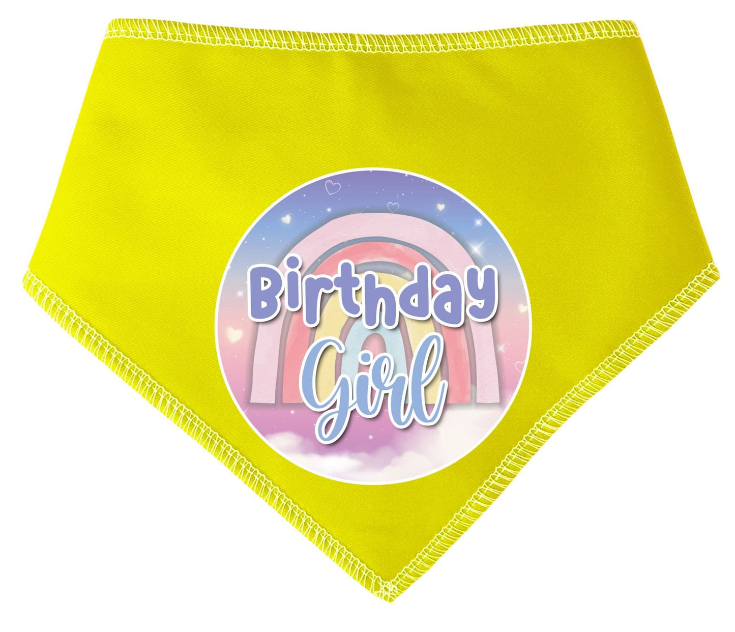 Birthday Girl Pastel Rainbow Dog Bandana