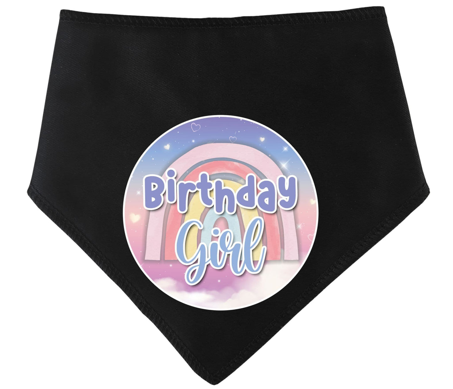 Birthday Girl Pastel Rainbow Dog Bandana