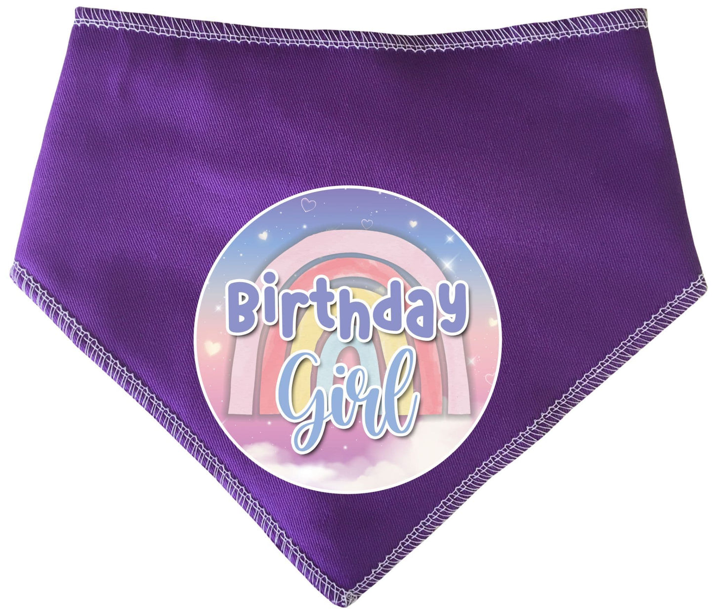 Birthday Girl Pastel Rainbow Dog Bandana