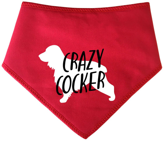 'Crazy Cocker' Dog Bandana