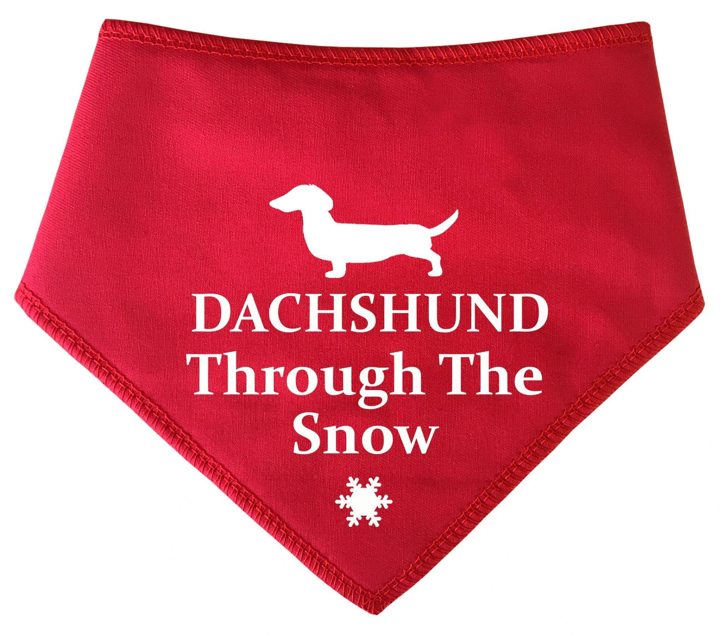 'Dachshund Through The Snow' Christmas Dog Bandana