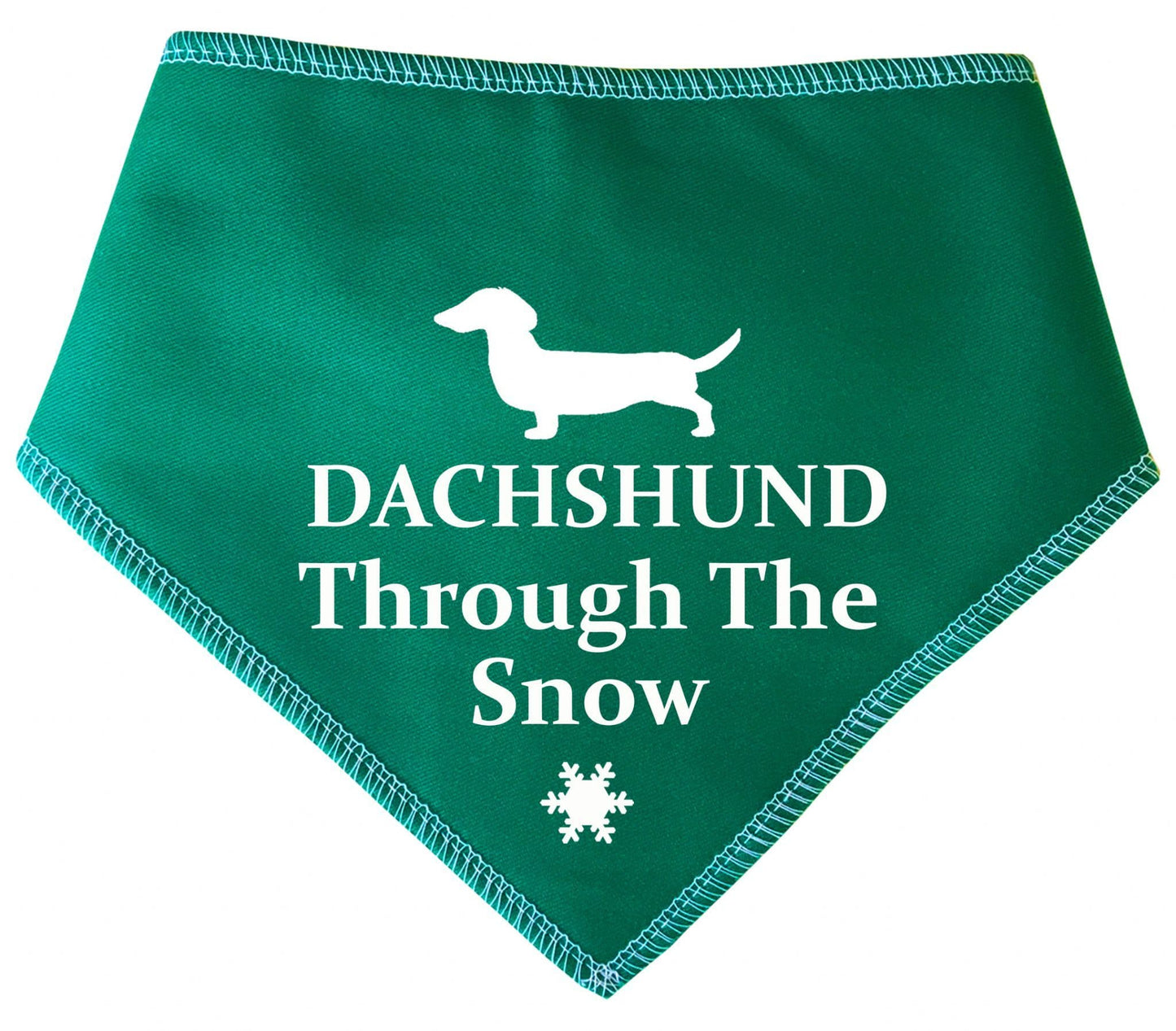'Dachshund Through The Snow' Christmas Dog Bandana