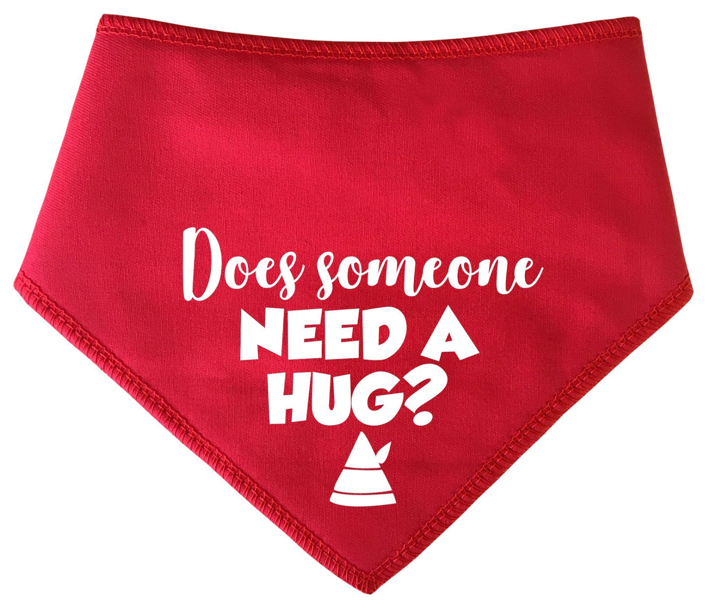 'Does Someone Need A Hug?' Elf Christmas Dog Bandana