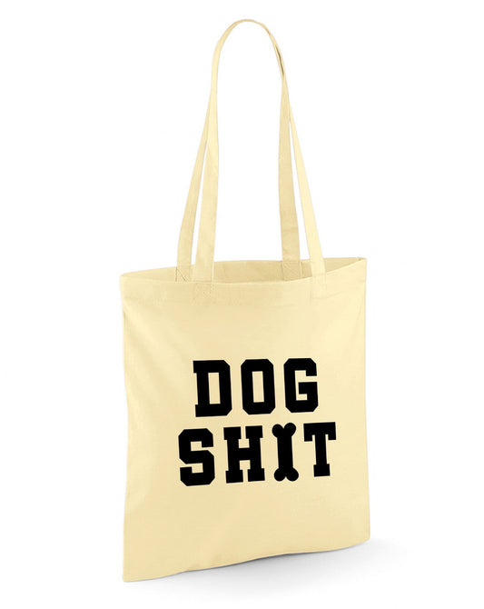 Dog Sh*t Reusable Cotton Shopping Bag Tote with Long Handles