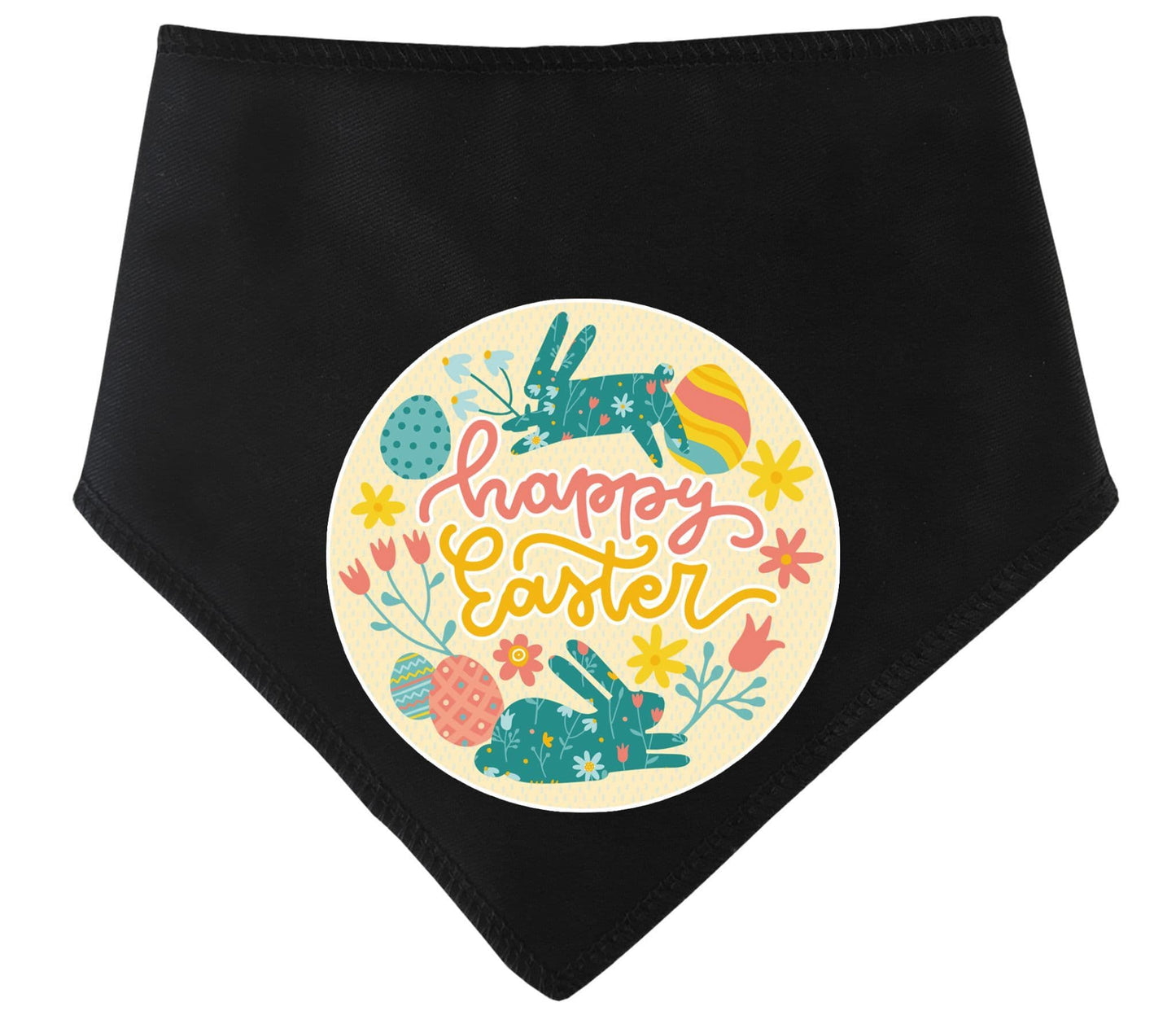 Easter Happy Bunny Circle Easter Dog Bandana