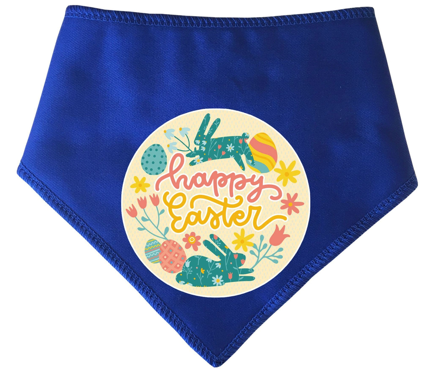 Easter Happy Bunny Circle Easter Dog Bandana