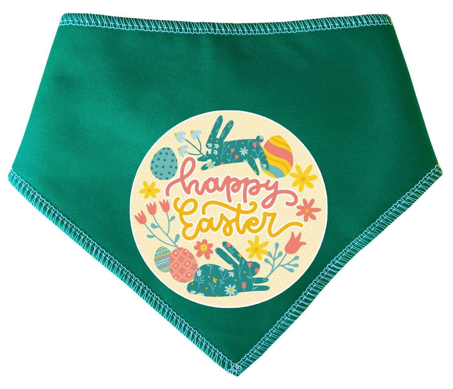 Easter Happy Bunny Circle Easter Dog Bandana
