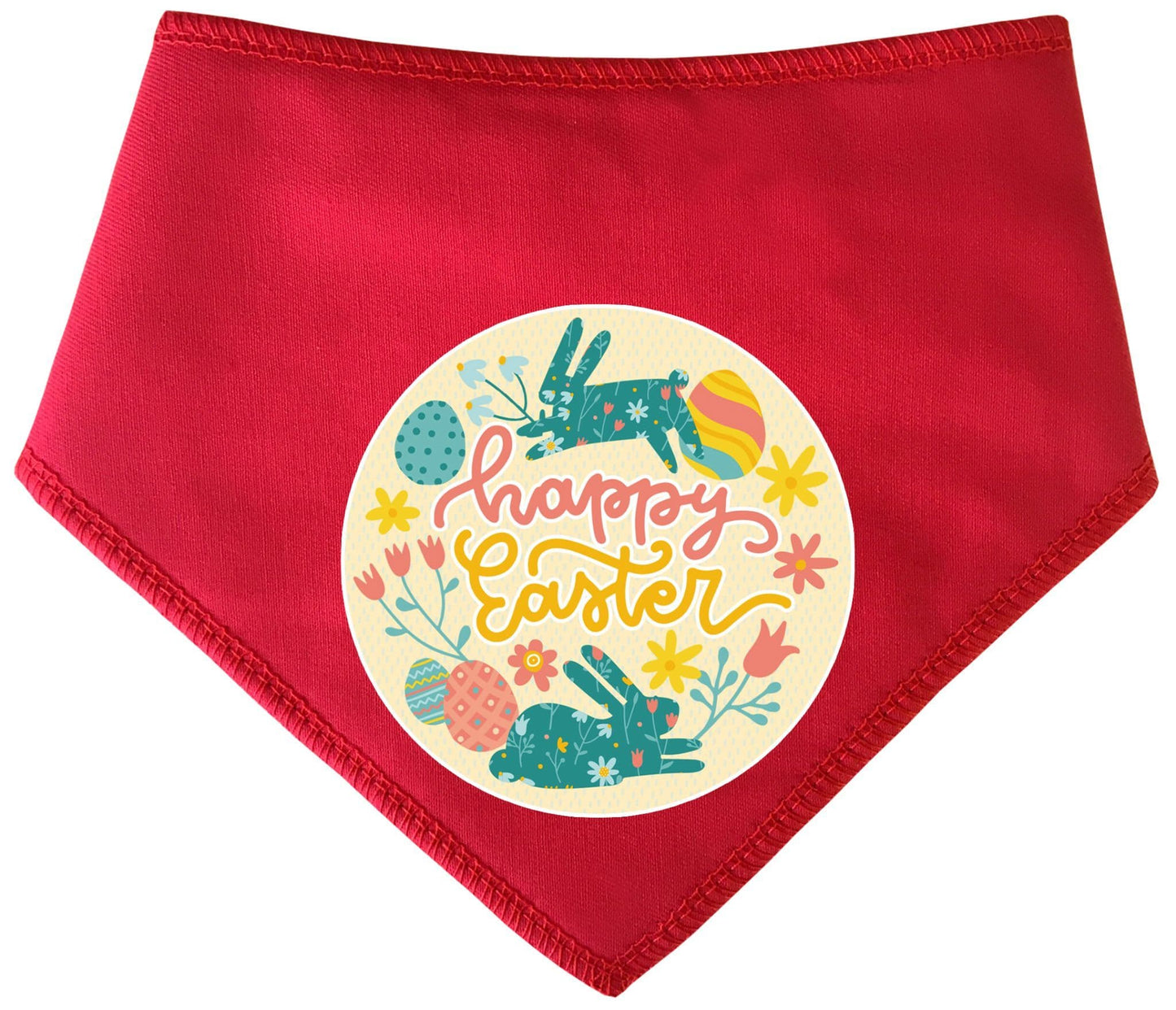 Easter Happy Bunny Circle Easter Dog Bandana