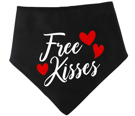 'Free Kisses' Valentine's Day Dog Bandana