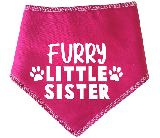 'Furry Little Sister' Fur Family Dog Bandana