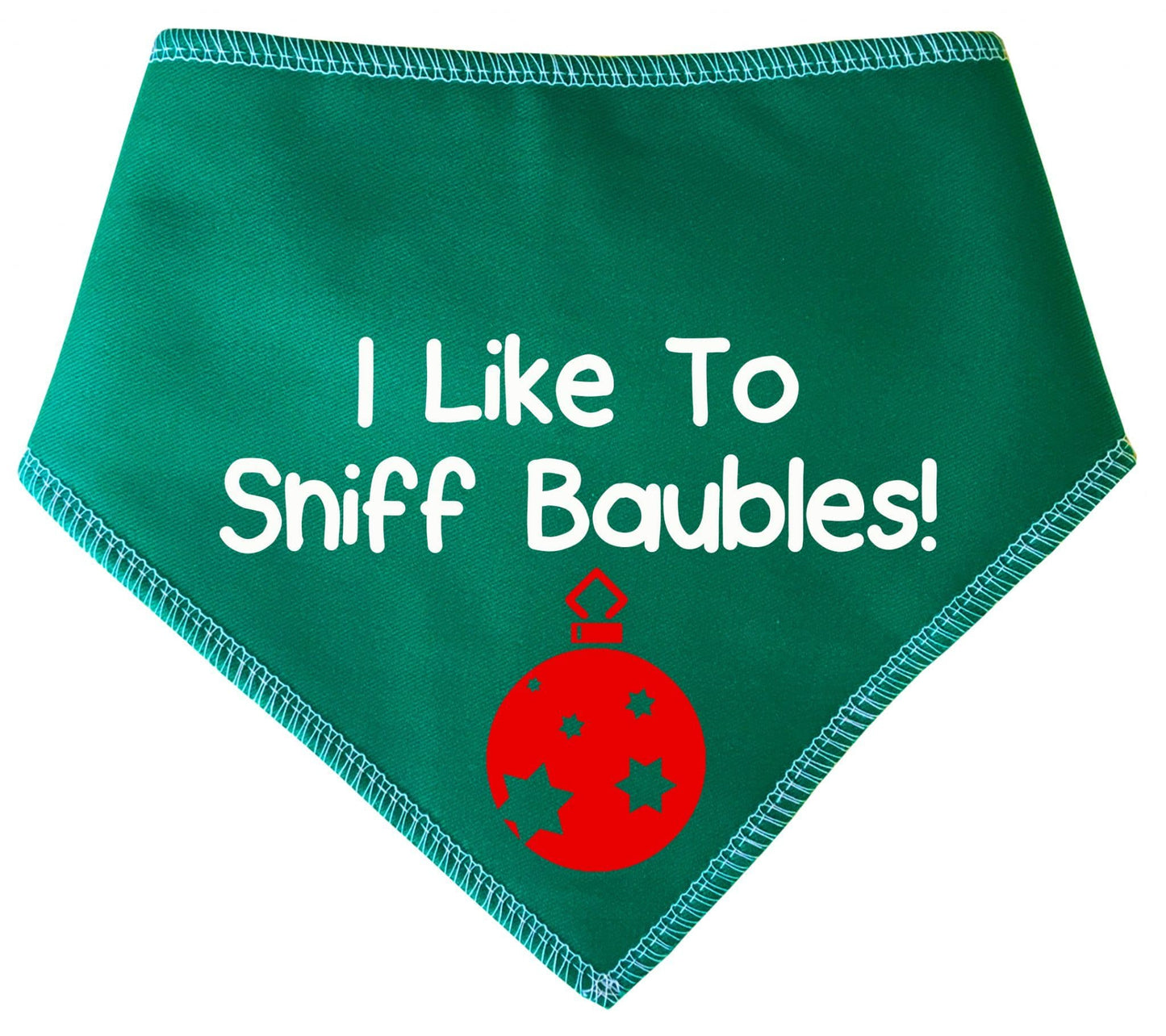 'I Like To Sniff Baubles' Christmas Dog Bandana