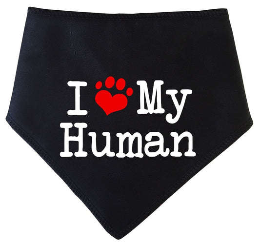 'I Love My Human' Dog Bandana