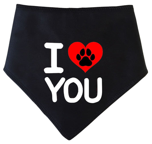 'I Love You' Valentine's Day Dog Bandana
