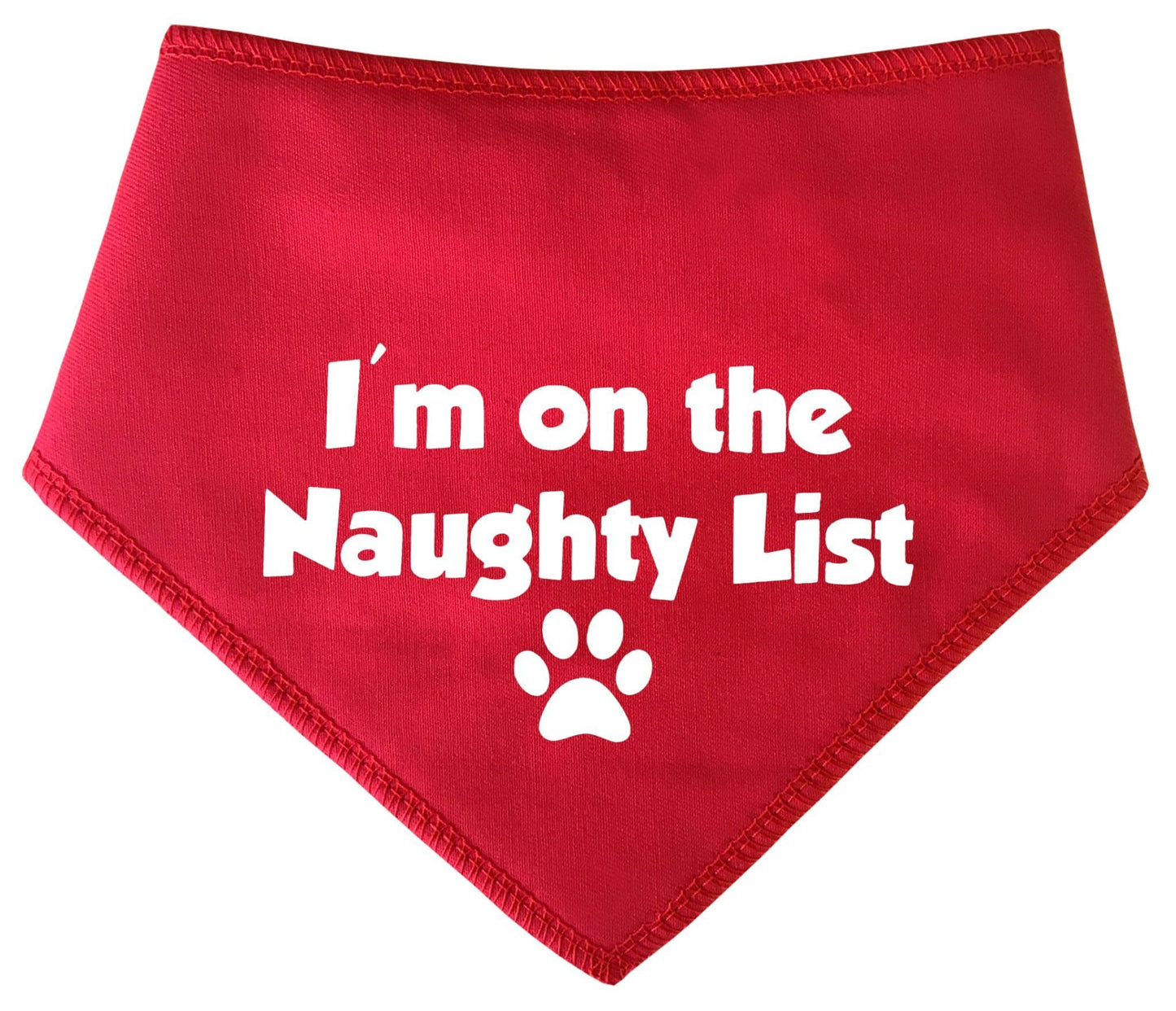 'I'm On The Naughty List' Christmas Dog Bandana