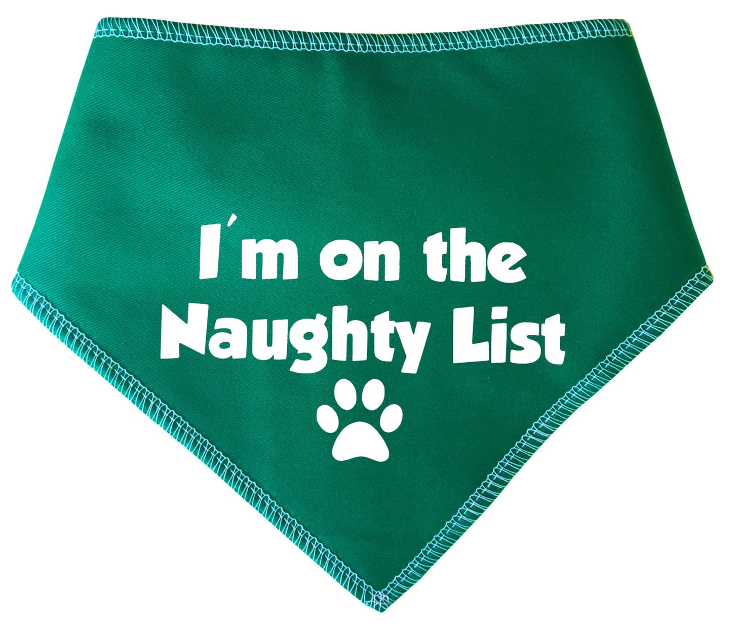 'I'm On The Naughty List' Christmas Dog Bandana