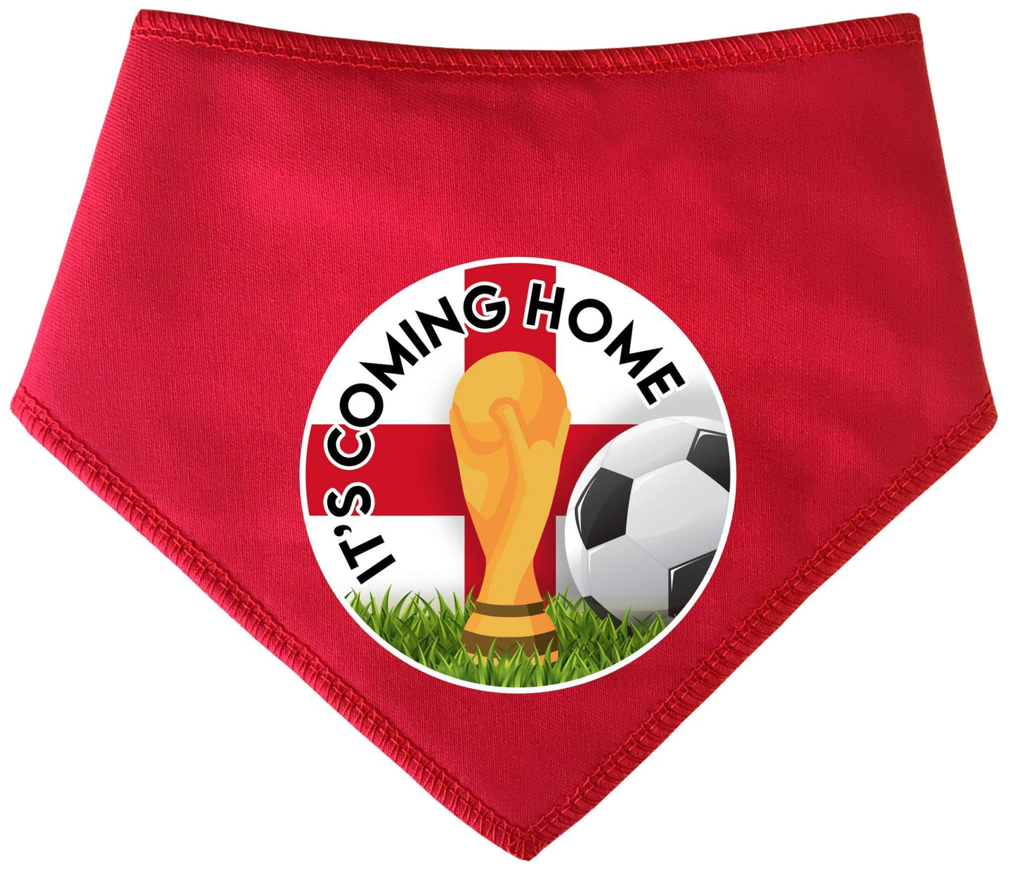 'It's Coming Home' Circle Printed World Cup Football Dog Bandana