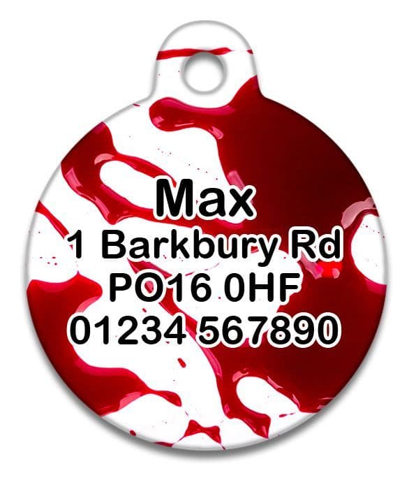 K9 Zombie Unit Blood Spatter - Pet (Dog & Cat) ID Tag