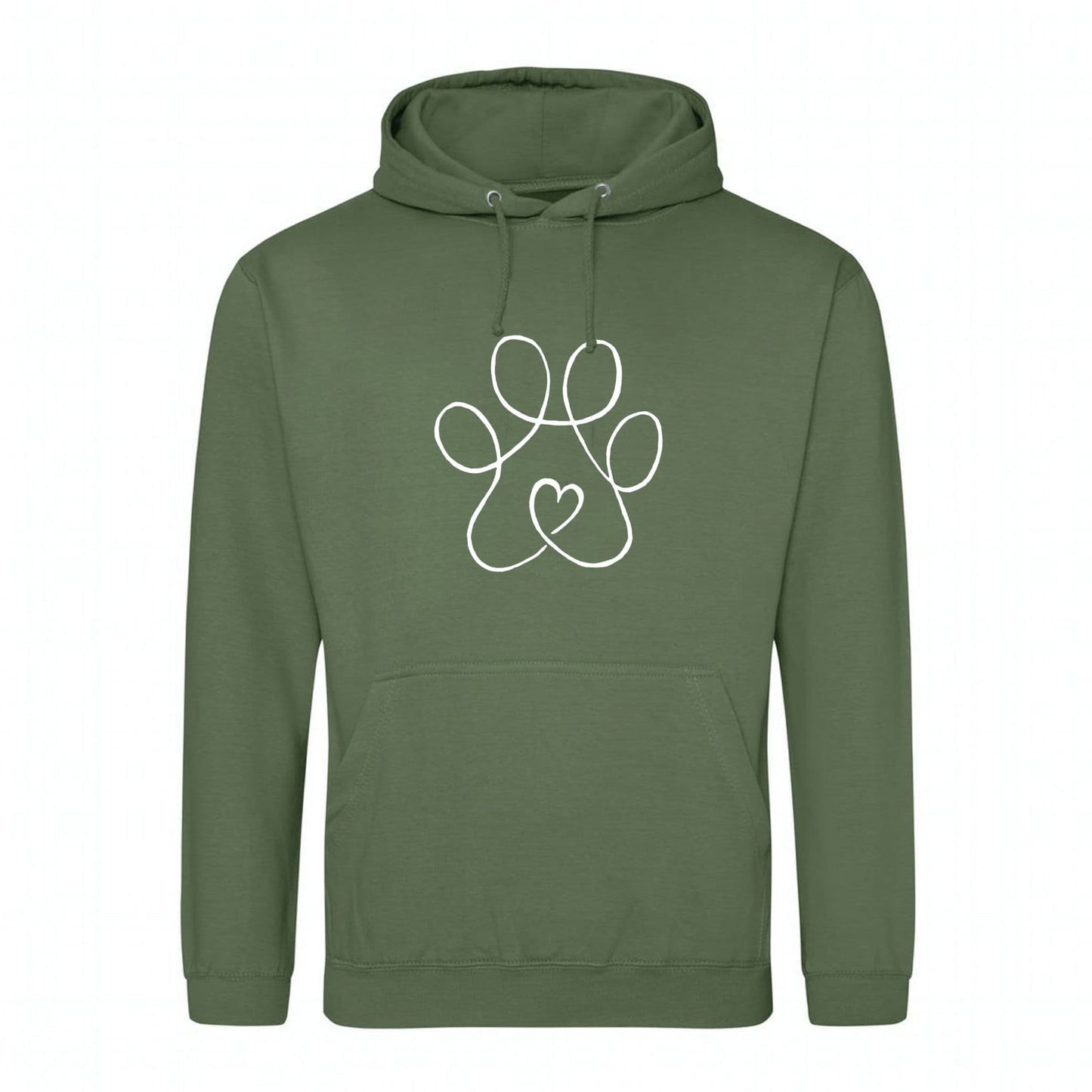 Line Paw Heart Hoodie