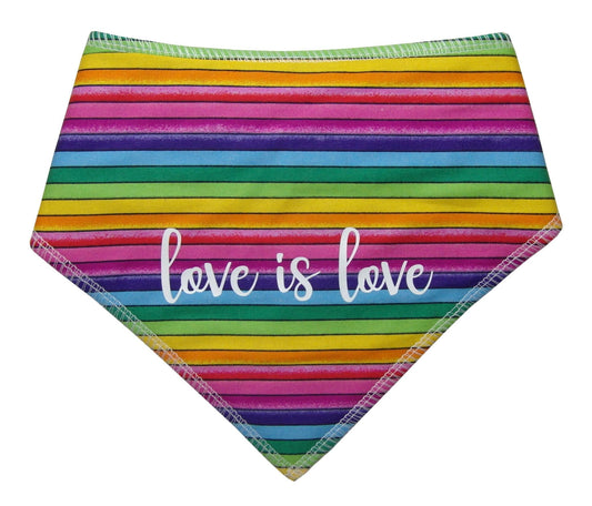 Love Is Love' Slogan Rainbow LGBT Dog Bandana