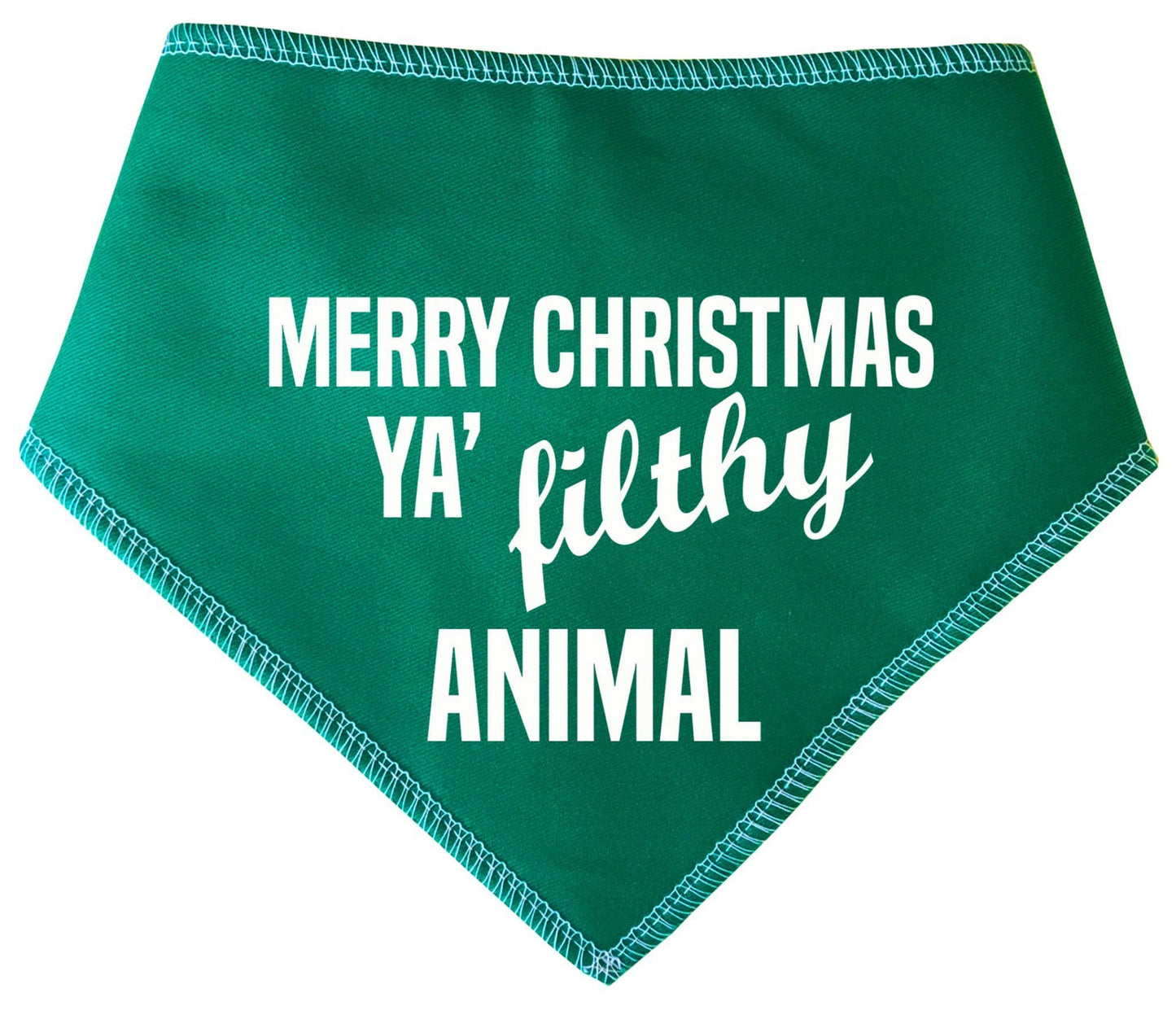'Merry Christmas Ya' Filthy Animal' Christmas Dog Bandana
