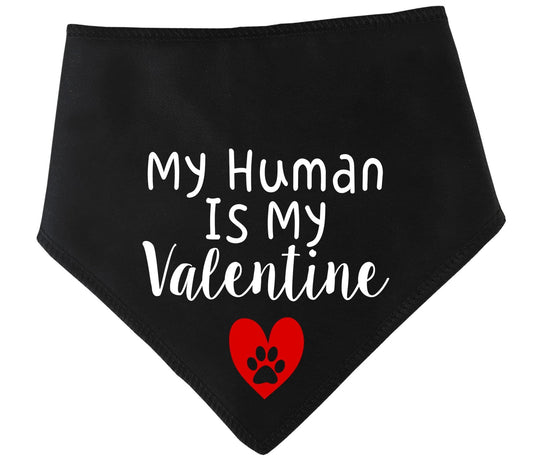 'My Human Is My Valentine' Valentine's Day Dog Bandana