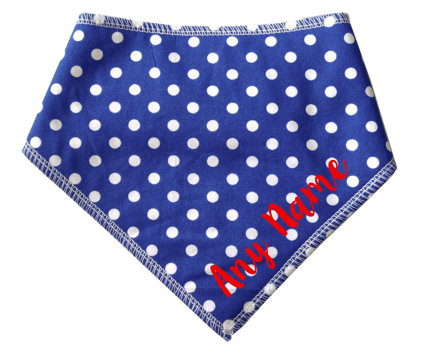 Personalised Blue Polka Dot Dog Bandana