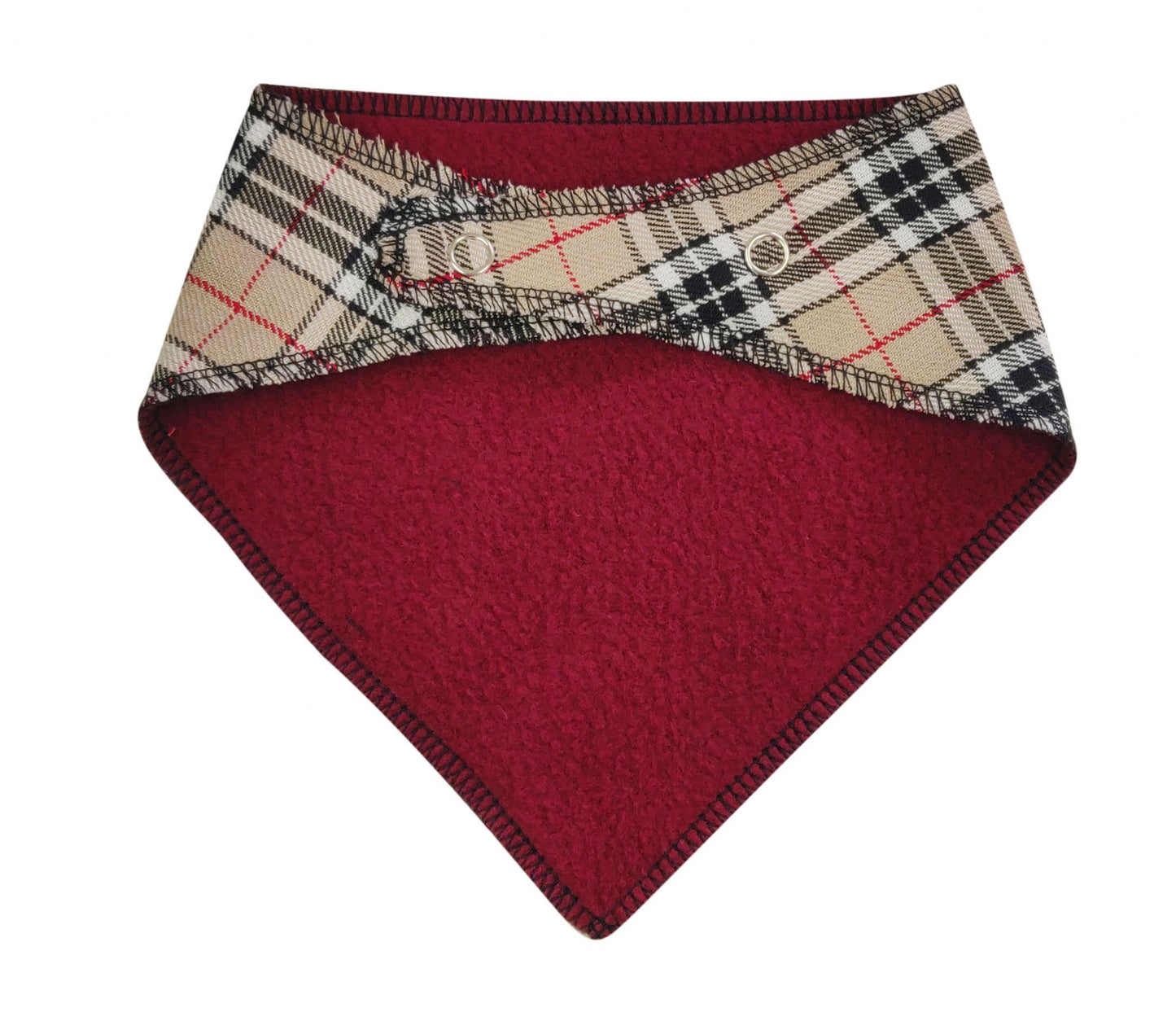 Personalised Grrr..Bery Beige Check Dog Bandana