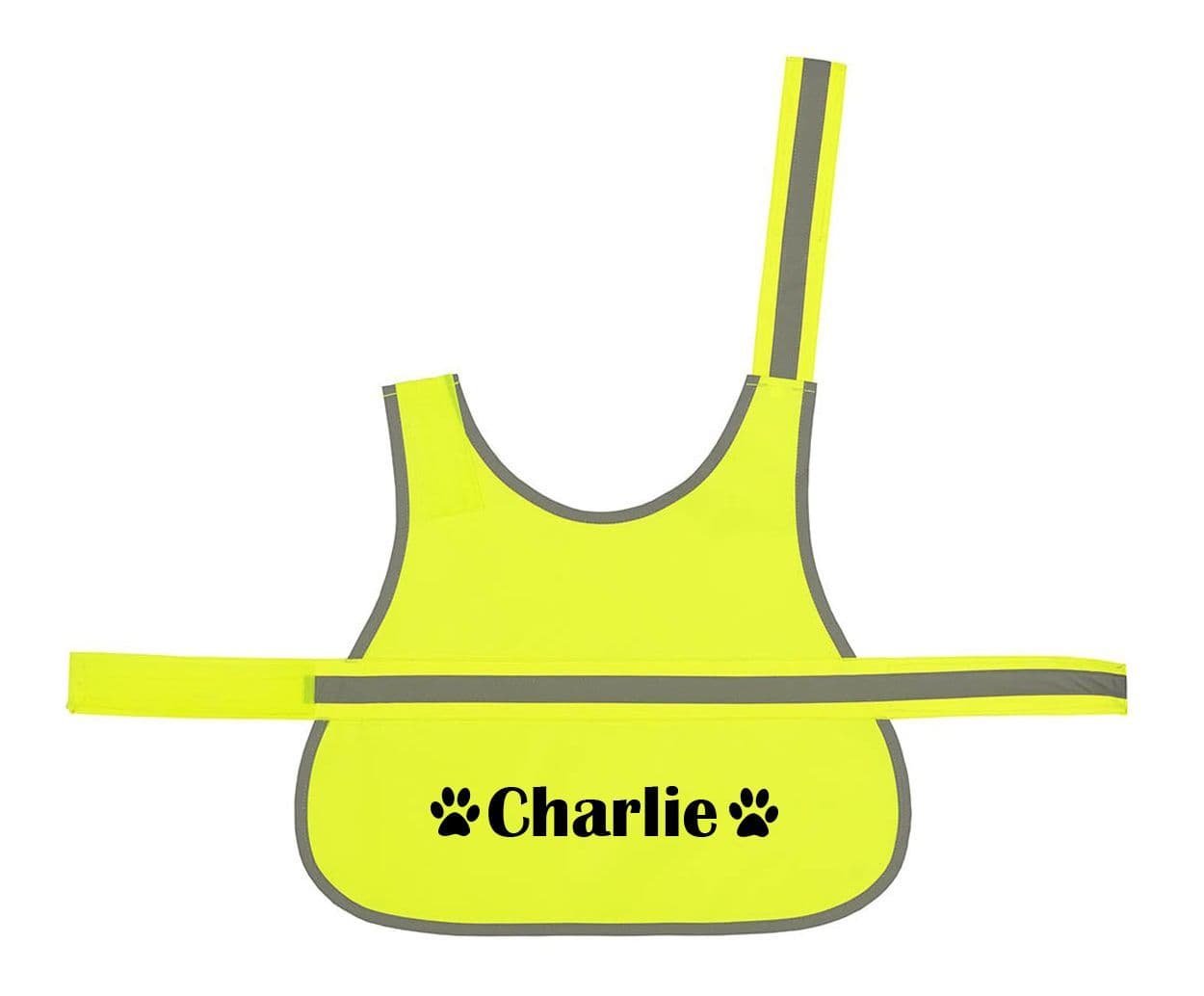 Personalised Name With Paw High Visibility Lightweight Coat