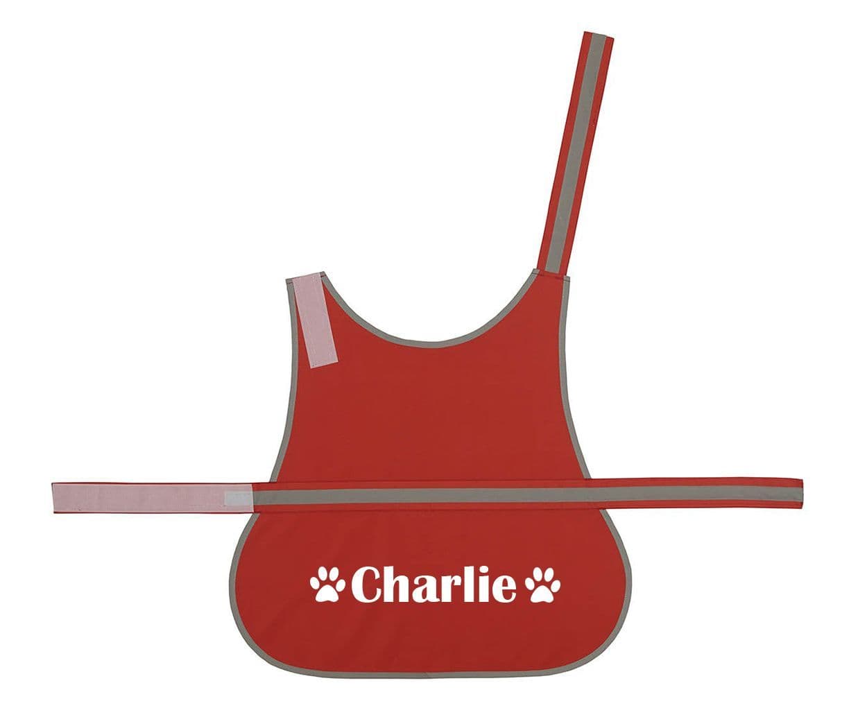 Personalised Name With Paw High Visibility Lightweight Coat