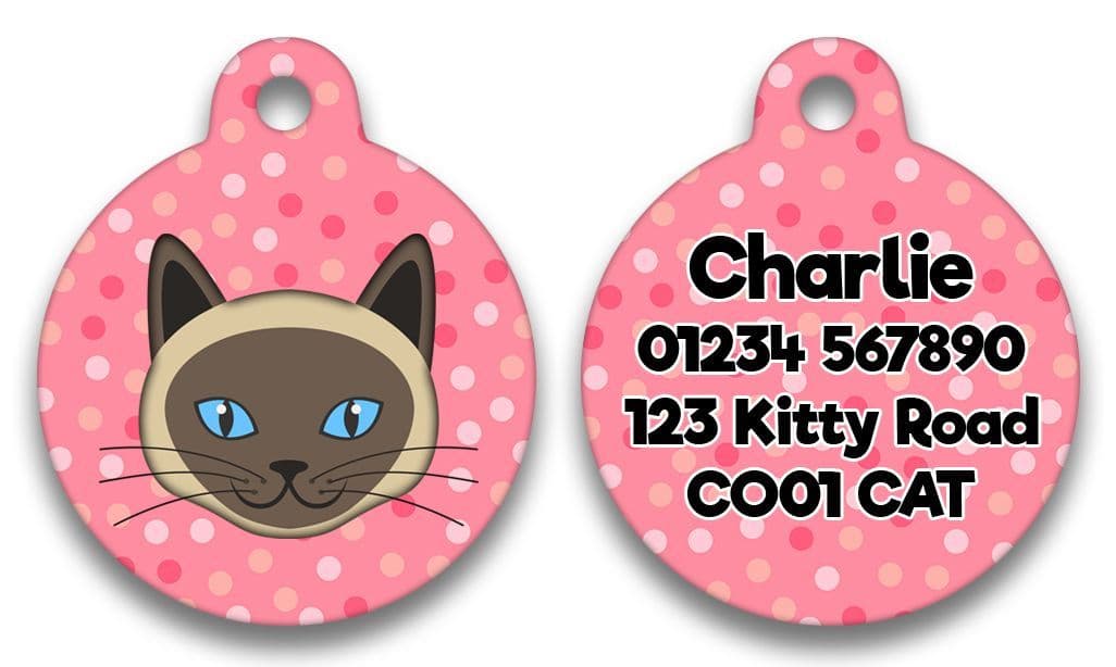 Personalised Pink Polka With Choice Of Cat Heads