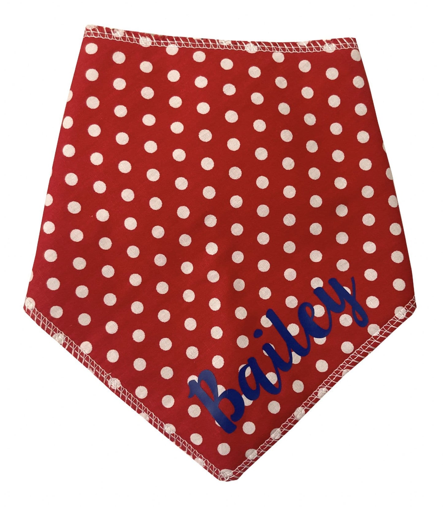 Personalised Red Polka Dot Dog Bandana