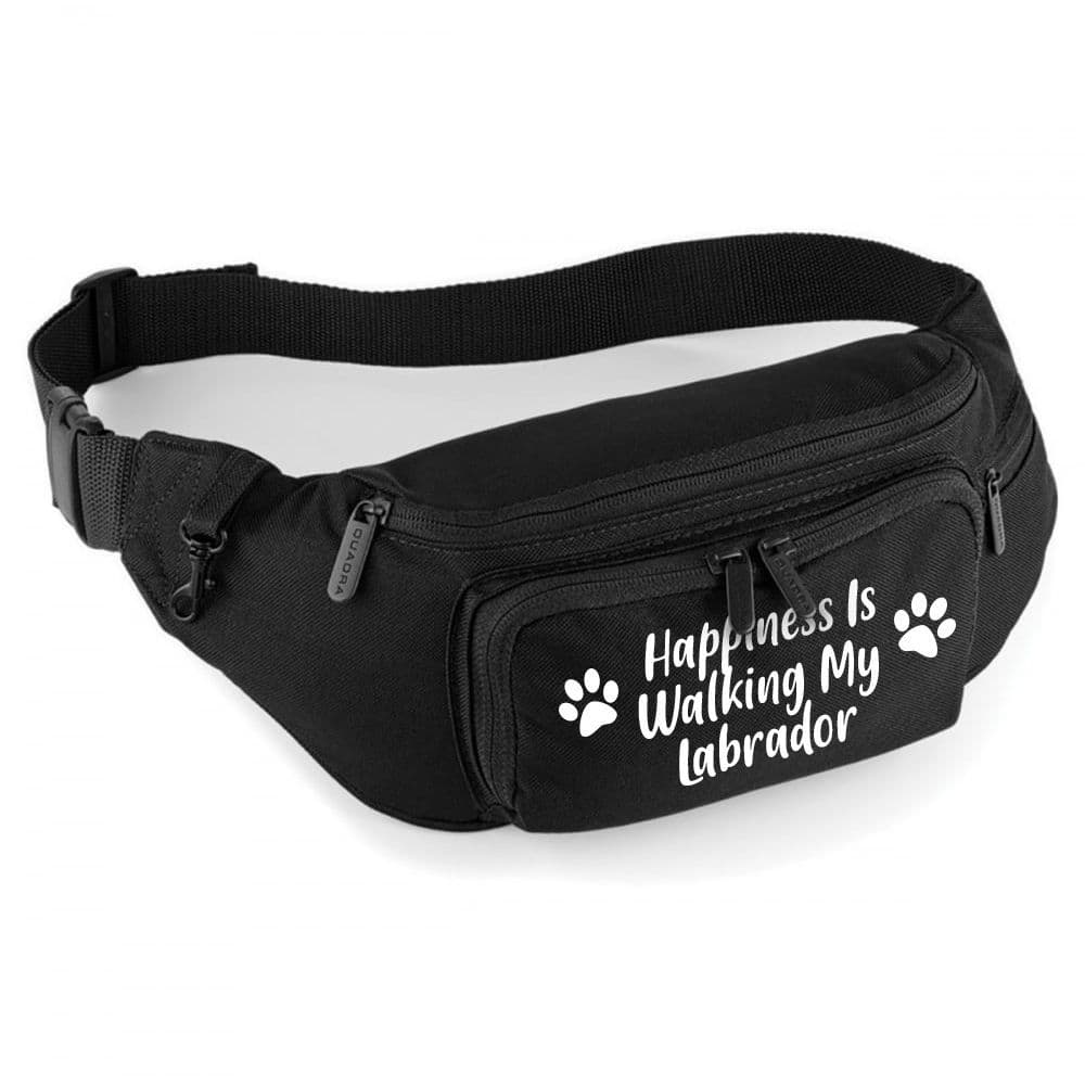 Personalised With Breed 'Happiness Is Walking My' Training Waist Bag
