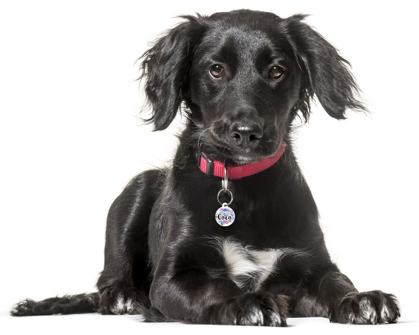 Pink Blue Purple Hydrangea Bouquet - Pet (Dog & Cat) ID Tag