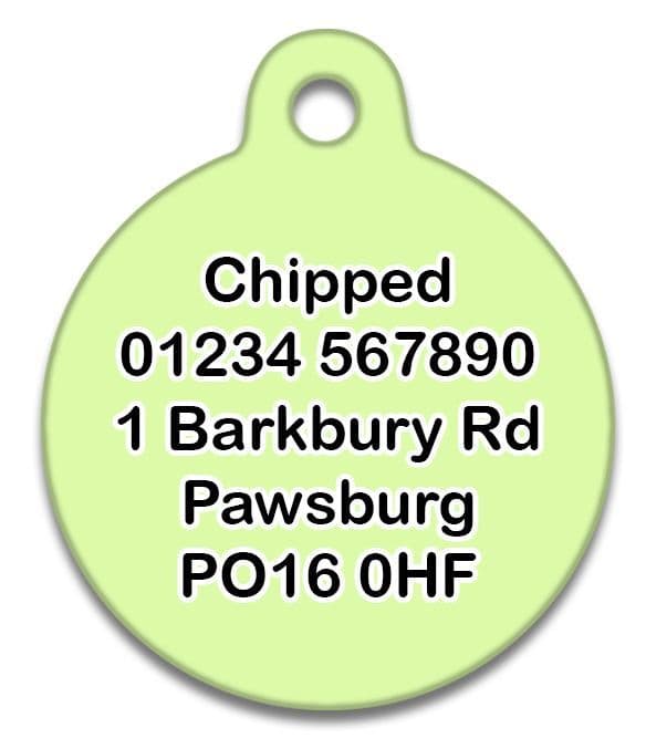 Purple Photo Flower Pattern - Pet (Dog & Cat) ID Tag