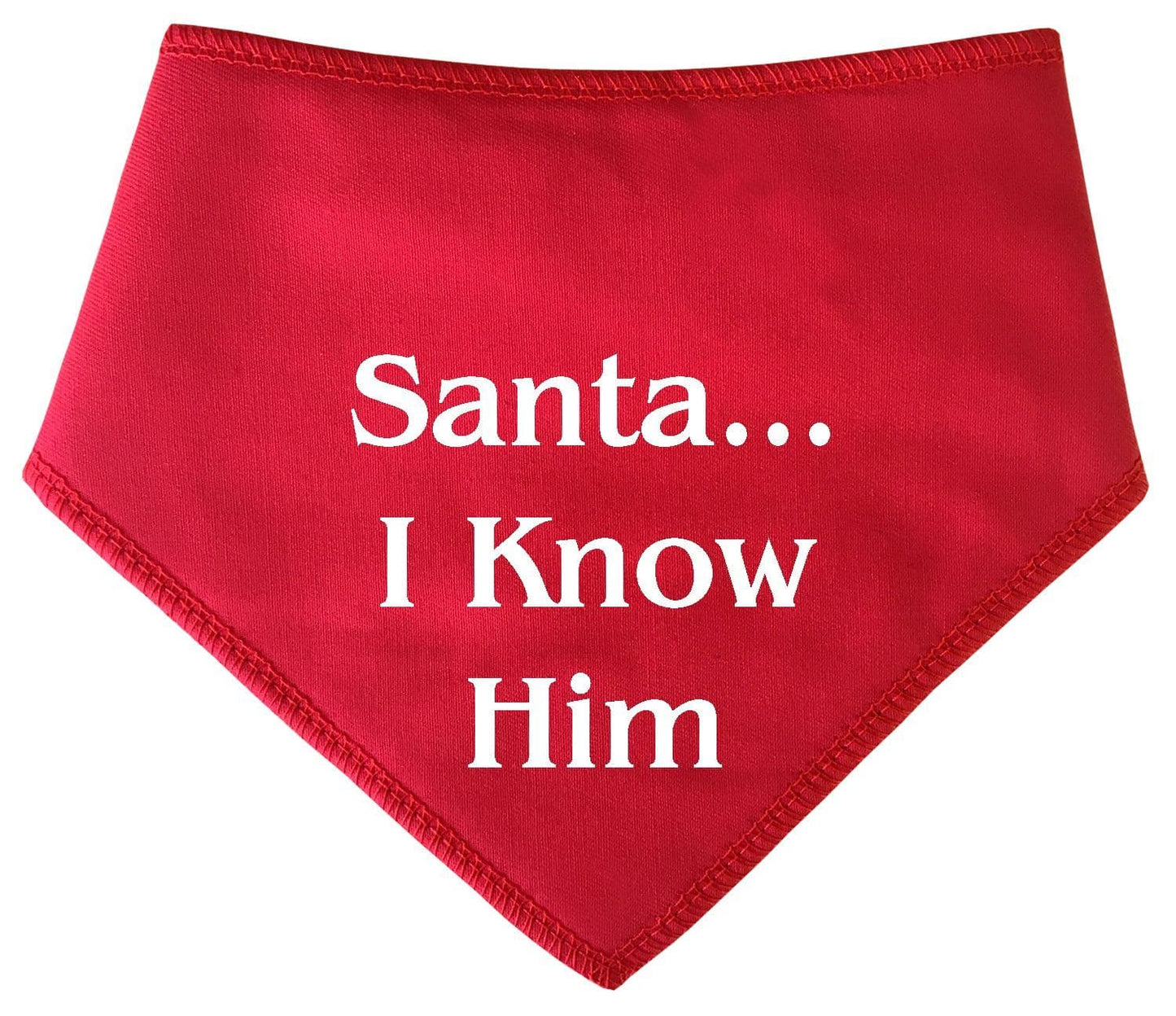 'Santa... I Know Him' Elf Christmas Dog Bandana