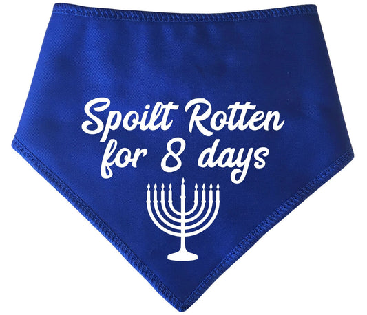 Spoilt Rotten for 8 days' Hanukkah Dog Bandana