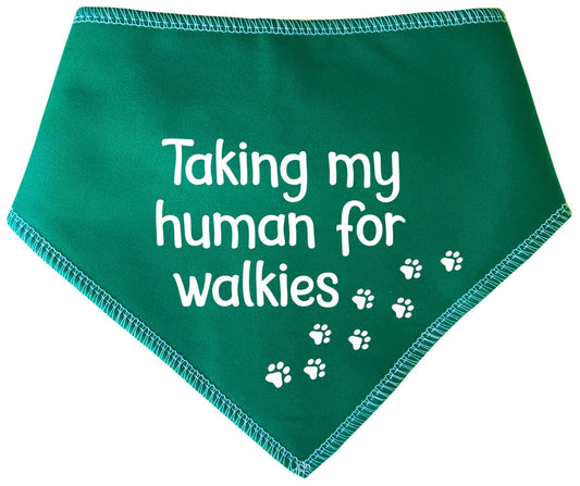 'Taking My Humans For Walkies' Dog Bandana
